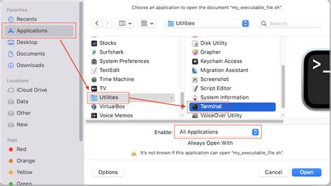 Make a file executable in Terminal on Mac .